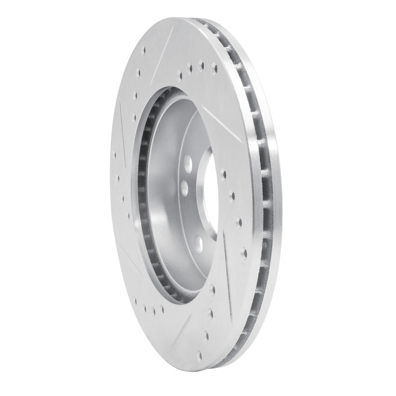 R1 Concepts R1 87-93 Mercedes-Benz 190E Front Right Drilled & Slotted Silver Brake Rotor