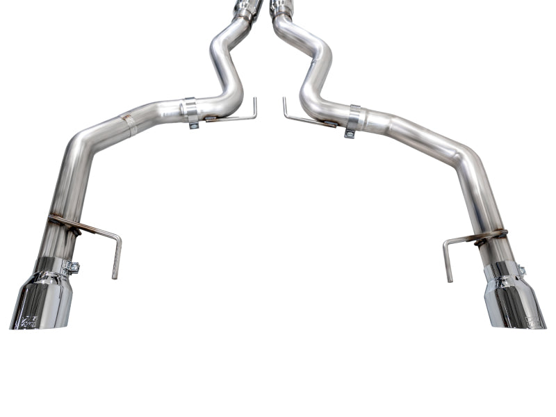 AWE Tuning AWE 2024 Ford Mustang GT Fastback S650 RWD Track Edition Cat-Back Exhaust w/ Dual Chrome Silver Tips