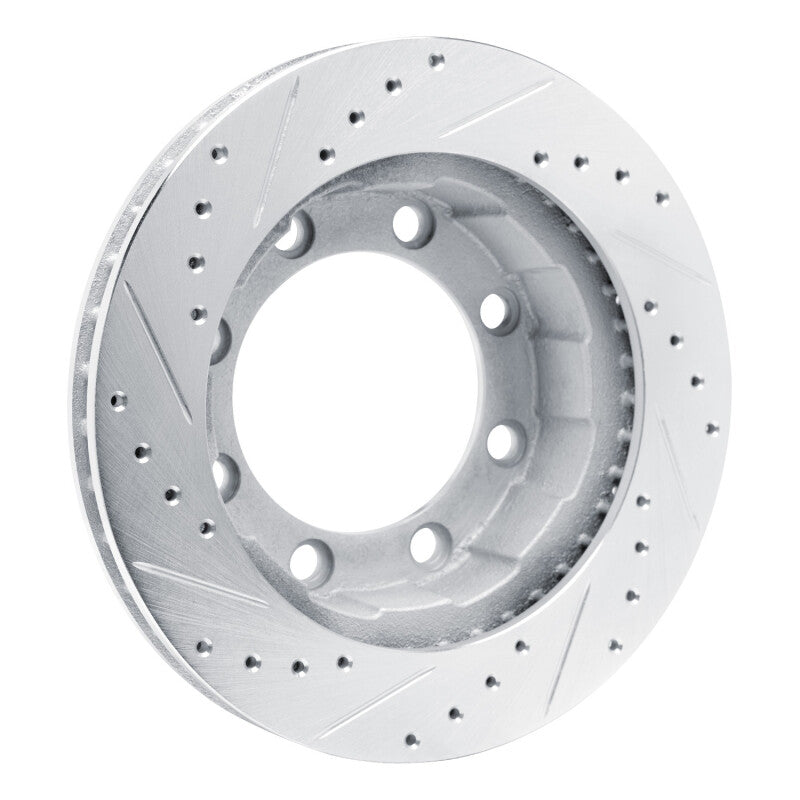 R1 Concepts R1 77-79 Ford F-350 4WD (Excl Super Duty) Front Right Drilled & Slotted Silver Brake Rotor