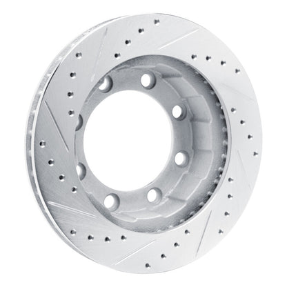 R1 Concepts R1 77-79 Ford F-350 4WD (Excl Super Duty) Front Right Drilled & Slotted Silver Brake Rotor
