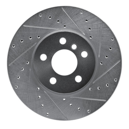 R1 Concepts R1 16-24 Mini Cooper Clubman Front Right Drilled & Slotted Silver Brake Rotor