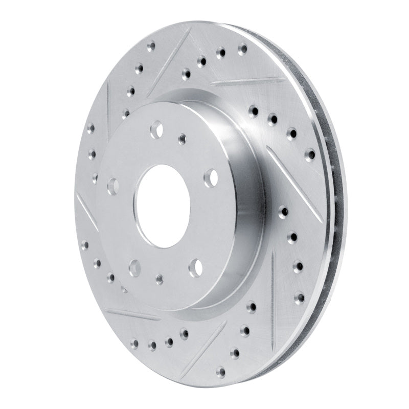 R1 Concepts R1 88-89 Chevrolet C3500 Front Left Drilled & Slotted Silver Brake Rotor