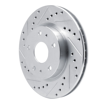 R1 Concepts R1 88-89 Chevrolet C3500 Front Left Drilled & Slotted Silver Brake Rotor