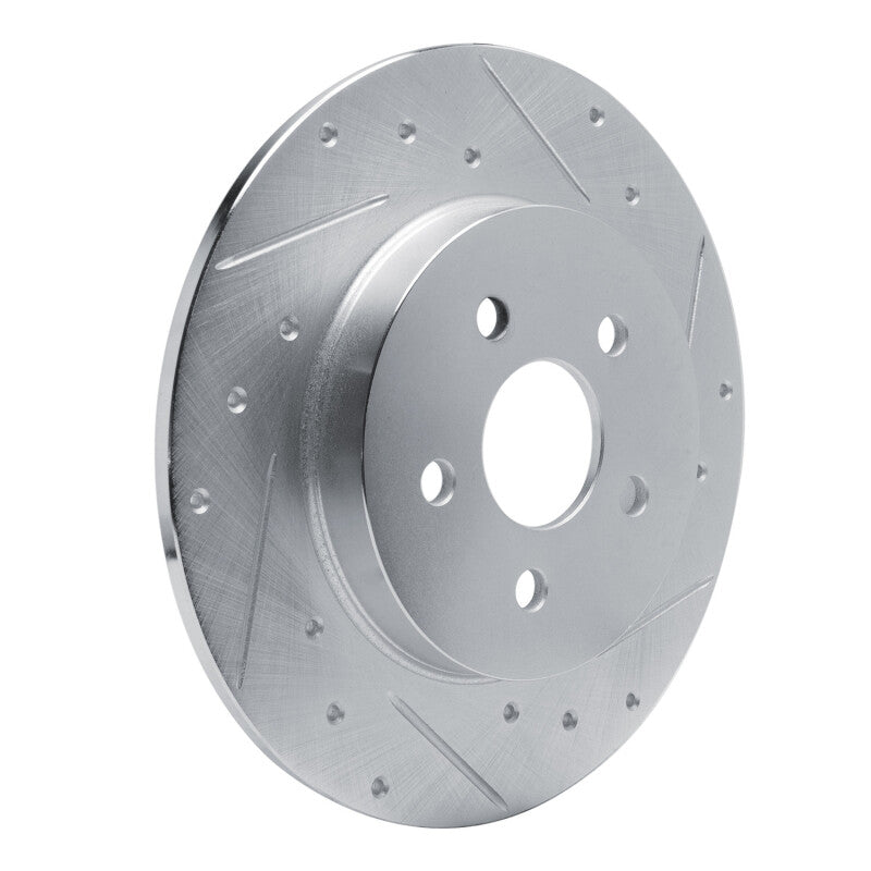 R1 Concepts R1 87-91 Chrysler TC Maserati Rear Right Drilled & Slotted Silver Brake Rotor