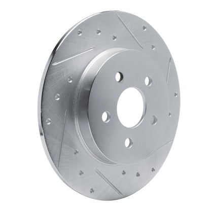 R1 Concepts R1 87-91 Chrysler TC Maserati Rear Right Drilled & Slotted Silver Brake Rotor