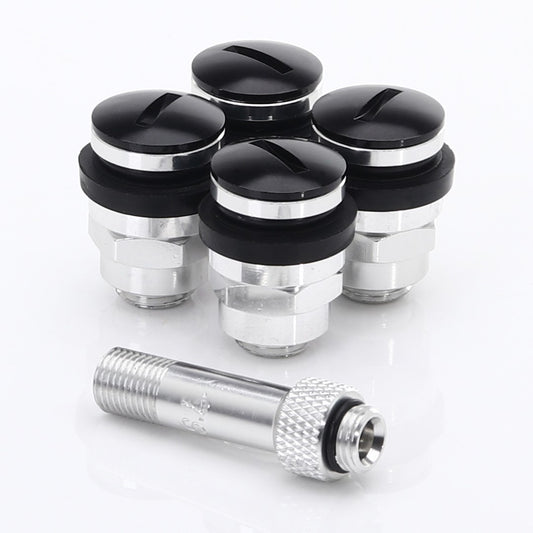 JR Wheels JRAV1-BK Set of Flat aluminum air valves JR v1 - BLACK