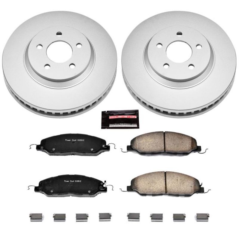 PowerStop Power Stop 11-14 Ford Mustang Front Z17 Evolution Geomet Coated Brake Kit