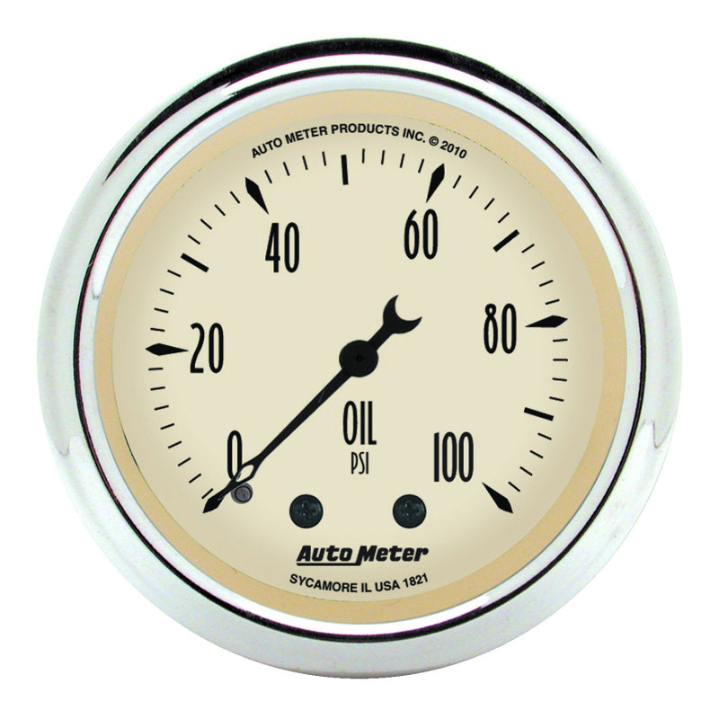 AutoMeter Gauge Kit 5 Pc. 3-1/8in. & 2-1/16in. Mech. Speedo. Wtmp & Oilp Antique Beige