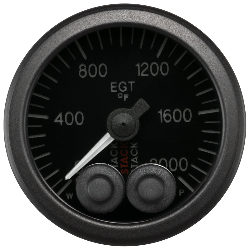Autometer Stack 52mm 0-2000 Deg F Pro-Control Exhaust Gas Temp Gauge - Black