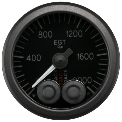 Autometer Stack 52mm 0-2000 Deg F Pro-Control Exhaust Gas Temp Gauge - Black