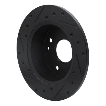 R1 Concepts R1 92-94 Acura Vigor Rear Right Drilled & Slotted Black Brake Rotor