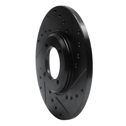 R1 Concepts R1 63-86 Ford Cortina Front Right Drilled & Slotted Black Brake Rotor