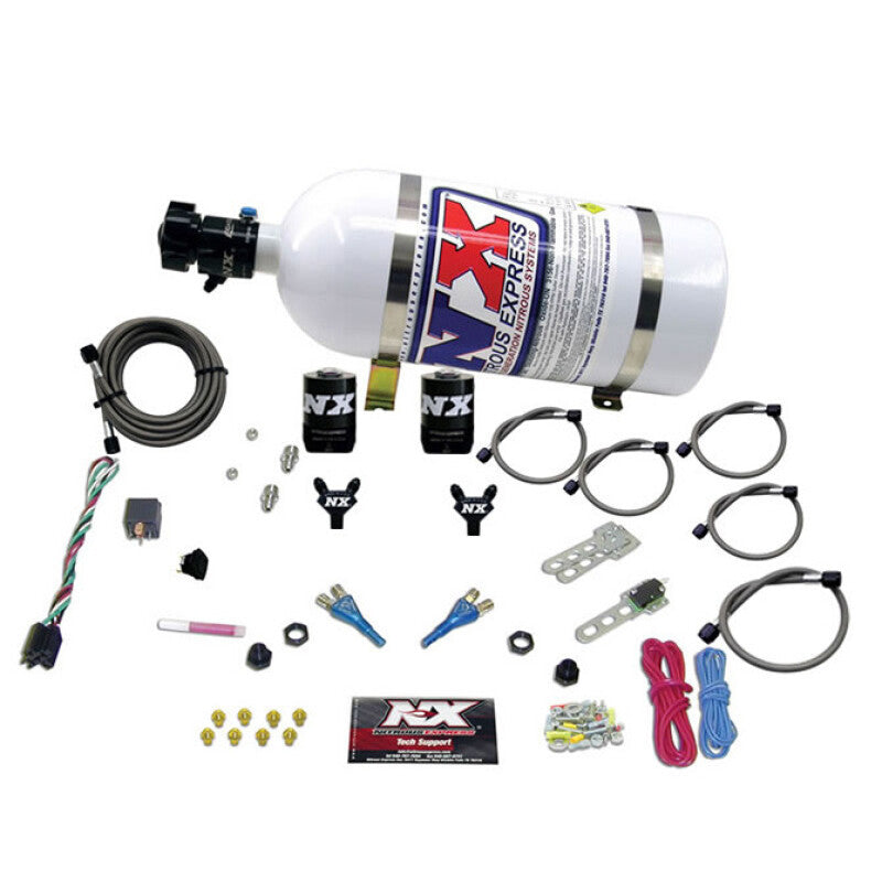 Nitrous Express GM EFI Dual Nozzle Nitrous Kit (100-300HP) w/5lb Bottle