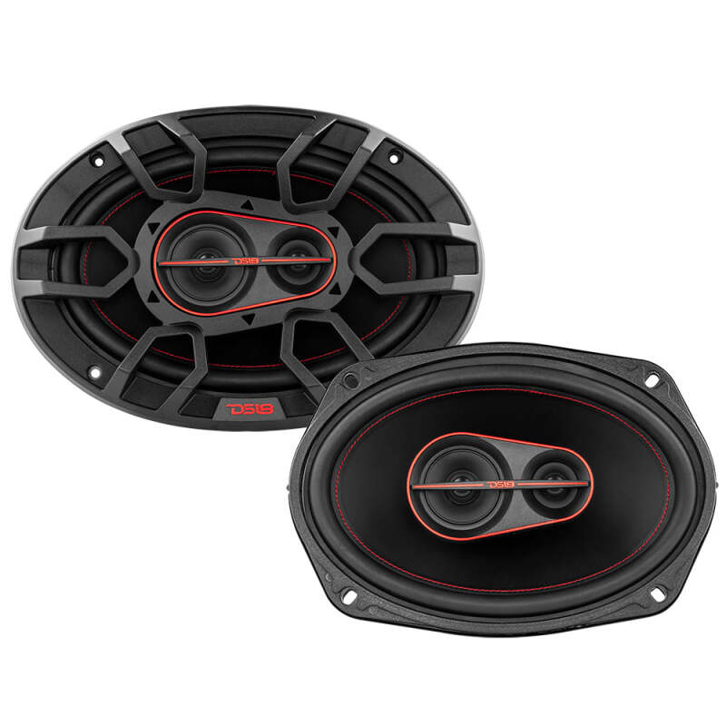DS18 6x9in 60 Watts RMS 4 ohm 3-Way Coaxial Speaker System Universal Fit