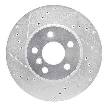 R1 Concepts R1 14-21 Mini Cooper (Excl Clubman) Front Left Drilled & Slotted Silver Brake Rotor