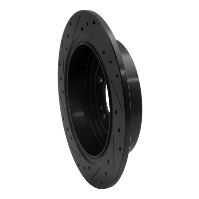 R1 Concepts R1 16-22 Hyundai Tucson Rear Right Drilled & Slotted Black Brake Rotor