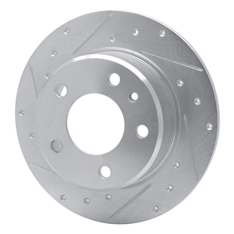 R1 Concepts R1 78-81 BMW 733I Rear Left Drilled & Slotted Silver Brake Rotor