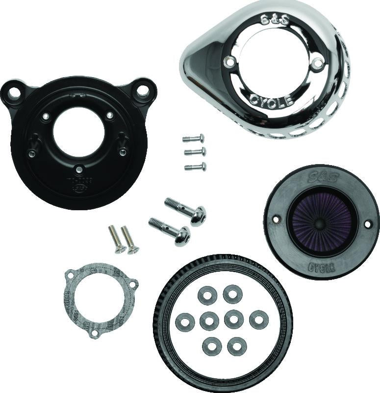 S&S Cycle 01-17 BT Stealth Air Stinger Kit w/ Chrome Teardrop