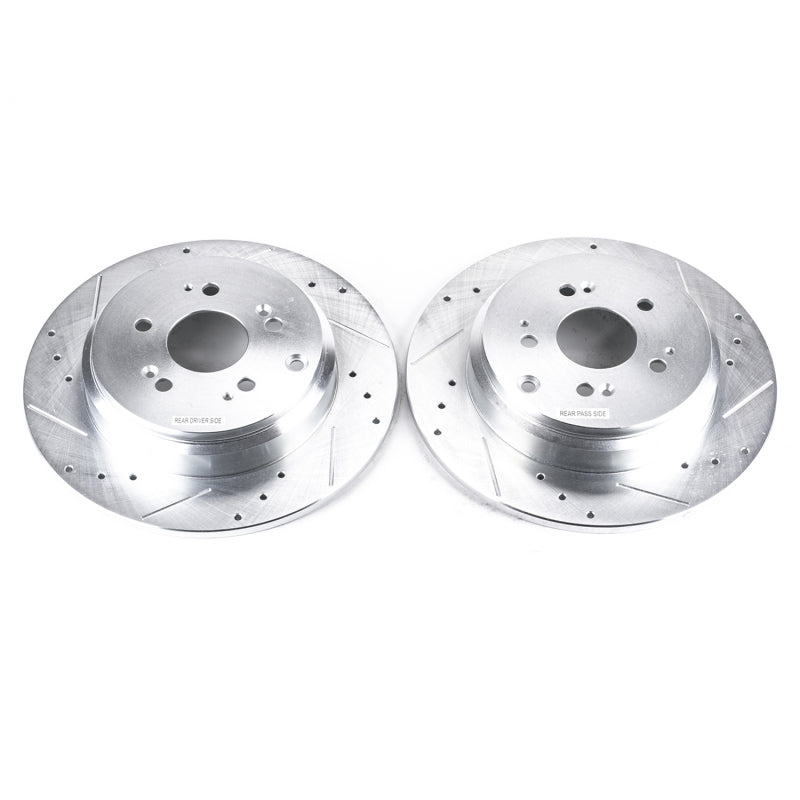 PowerStop Power Stop 07-13 Acura MDX Rear Evolution Drilled & Slotted Rotors - Pair