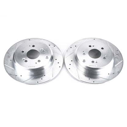 PowerStop Power Stop 07-13 Acura MDX Rear Evolution Drilled & Slotted Rotors - Pair