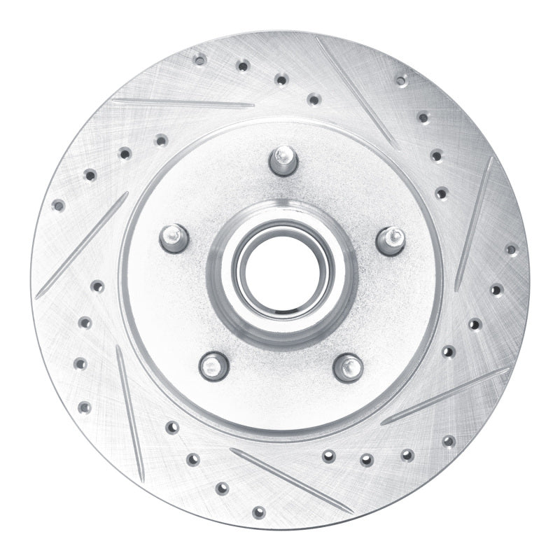 R1 Concepts R1 90-02 Chevrolet ASTRO Front Right Drilled & Slotted Silver Brake Rotor