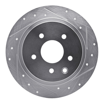 R1 Concepts R1 02-25 Nissan Maxima Rear Right Drilled & Slotted Silver Brake Rotor