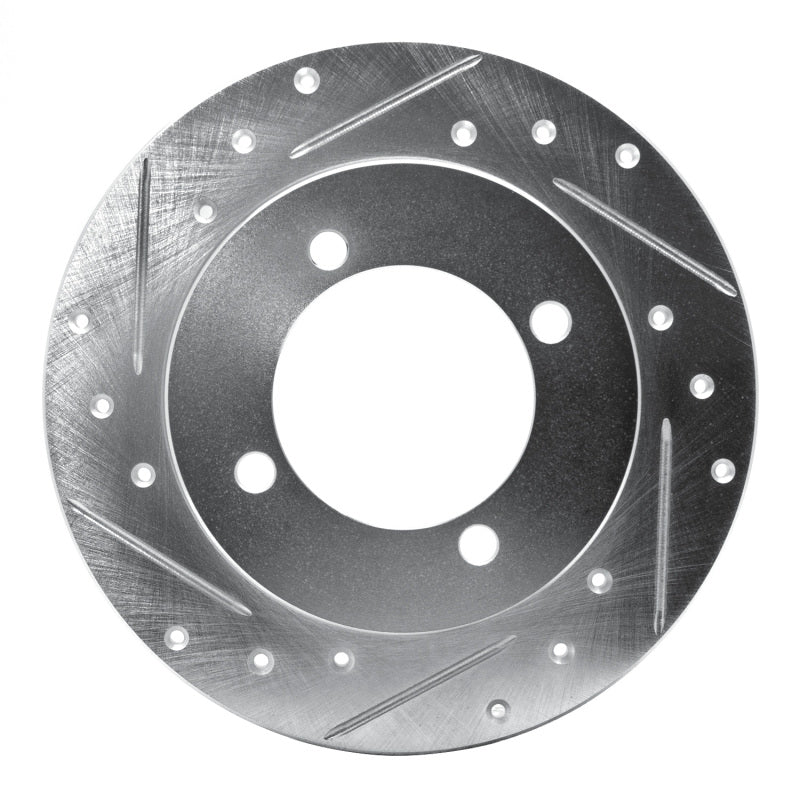 R1 Concepts R1 94-96 Hyundai Elantra Rear Left Drilled & Slotted Silver Brake Rotor