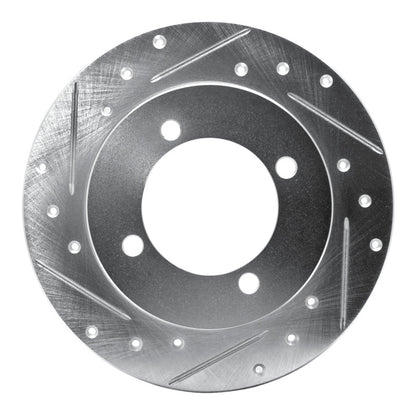 R1 Concepts R1 94-96 Hyundai Elantra Rear Left Drilled & Slotted Silver Brake Rotor