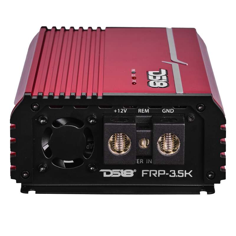 DS18 1-Channel Amp Class D Full-Range Monoblock 3500 Watts RMS/1ohm Red