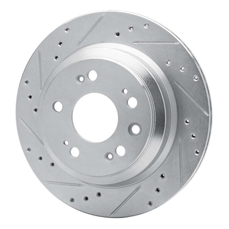 R1 Concepts R1 2005-2012 Acura RL Rear Left Drilled & Slotted Silver Brake Rotor