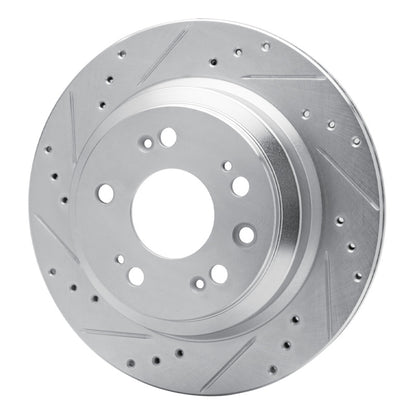 R1 Concepts R1 2005-2012 Acura RL Rear Left Drilled & Slotted Silver Brake Rotor