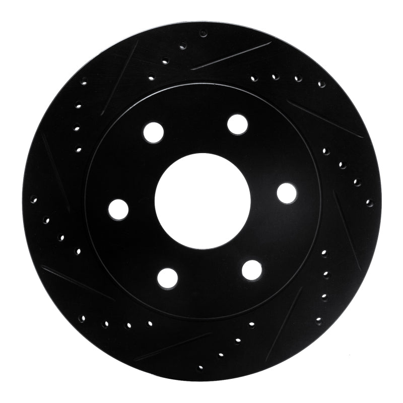 R1 Concepts R1 99-08 Cadillac Escalade ESV Front Left Drilled & Slotted Black Brake Rotor