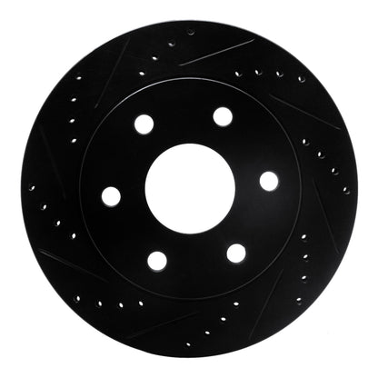 R1 Concepts R1 99-08 Cadillac Escalade ESV Front Left Drilled & Slotted Black Brake Rotor