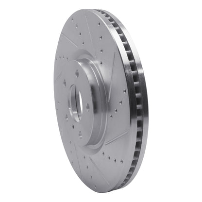 R1 Concepts R1 07-15 Infiniti G35 Front Right Drilled & Slotted Silver Brake Rotor