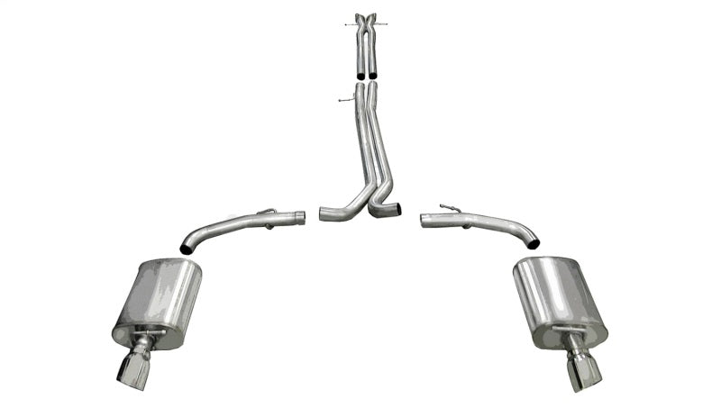 CORSA Performance Corsa 2010-2019 Ford Taurus SHO 3.5L V6 Turbo Polished Sport Cat-Back Exhaust