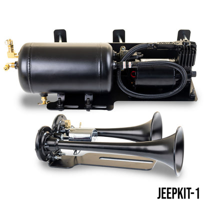 Kleinn Air Horns Kleinn 07-18 Jeep Wrangler JK/ JKU Onboard Air System w/ Model 101 Horns