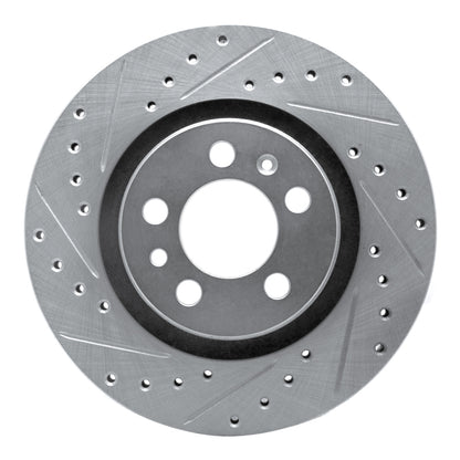 R1 Concepts R1 98-15 Volkswagen Golf Front Left Drilled & Slotted Silver Brake Rotor