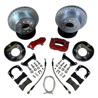 Baer Brakes Rear Ends w/ Ford 9in Torino Bearing Housing Ends 11in SS4 Rear SDZ Brake Kit - Fire Red