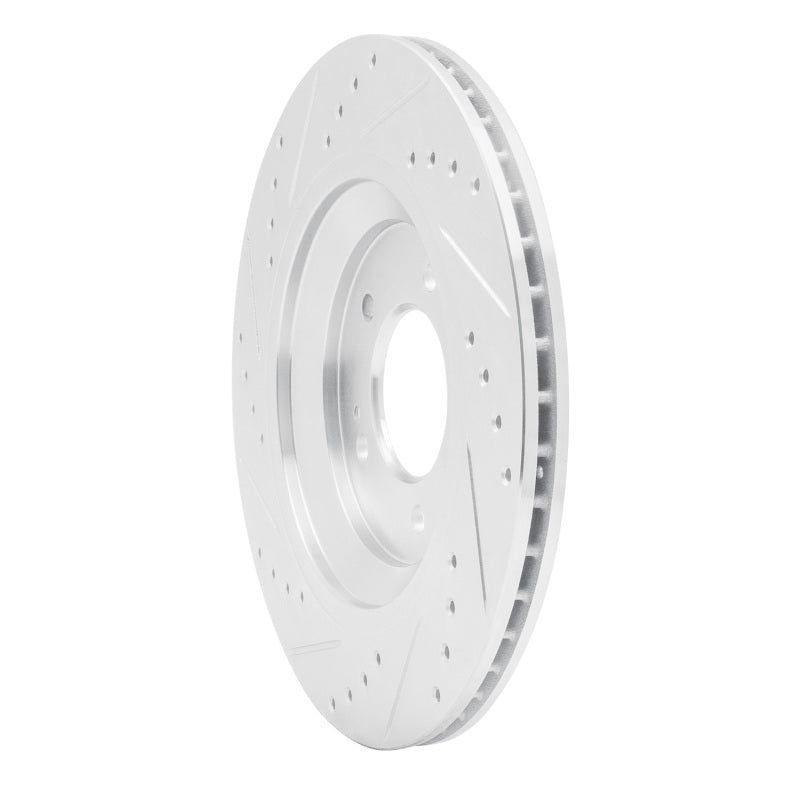 R1 Concepts R1 2019-2025 Hyundai Kona N Rear Right Drilled & Slotted Silver Brake Rotor