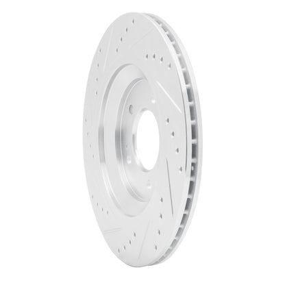 R1 Concepts R1 2019-2025 Hyundai Kona N Rear Right Drilled & Slotted Silver Brake Rotor
