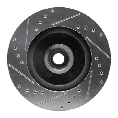 R1 Concepts R1 71-81 Chrysler Town & Country Front Right Drilled & Slotted Silver Brake Rotor