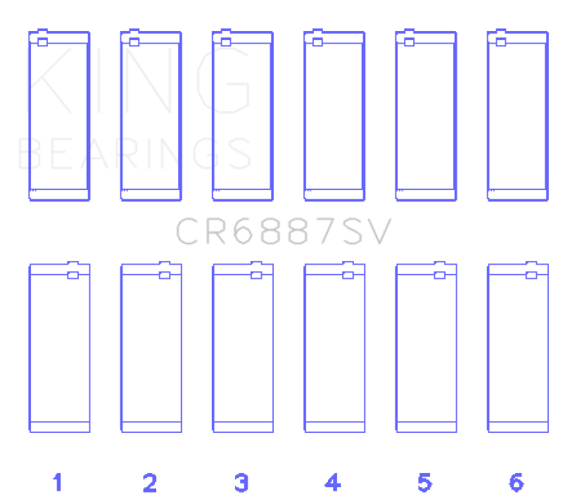 King Engine Bearings BMW B58B30A Performance Rod Bearing Set (Size +.25)