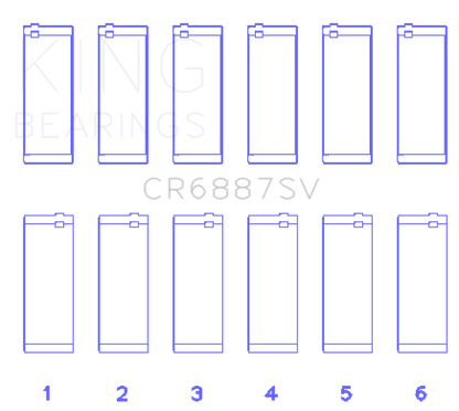 King Engine Bearings BMW B58B30A Performance Rod Bearing Set (Size +.25)