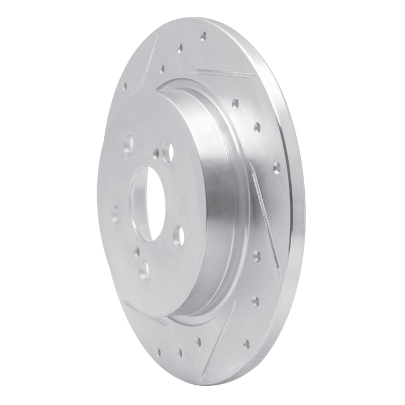 R1 Concepts R1 09-15 Toyota Corolla (Mexico) Rear Left Drilled & Slotted Silver Brake Rotor