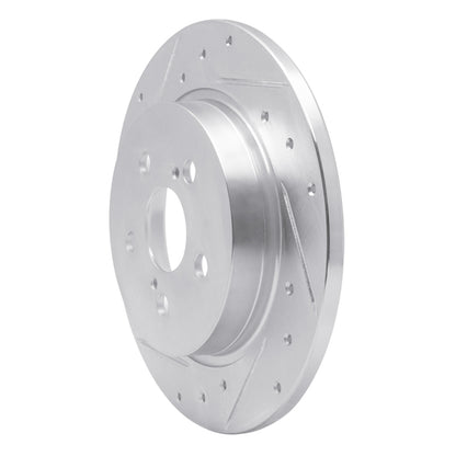 R1 Concepts R1 09-15 Toyota Corolla (Mexico) Rear Left Drilled & Slotted Silver Brake Rotor