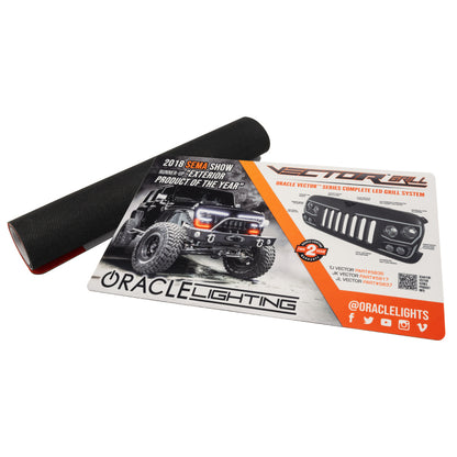 ORACLE Lighting Oracle Neoprene Counter Mat 24in x 14in - Vector Grille Design 1