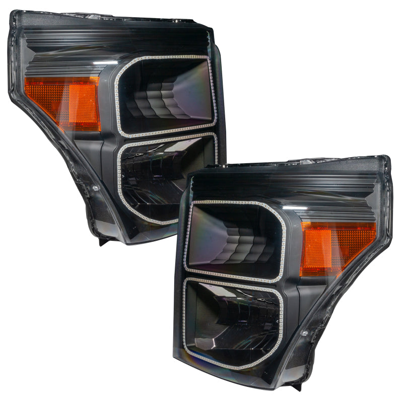 ORACLE Lighting Oracle 11-16 Ford F250/350 LED HL - Black - ColorSHIFT w/ BC1 Controller