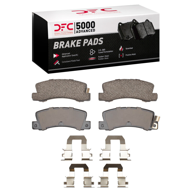 DFC 94-97 Toyota Celica Rear 5000 Advanced Ceramic Brake Pads and Hardware Kit