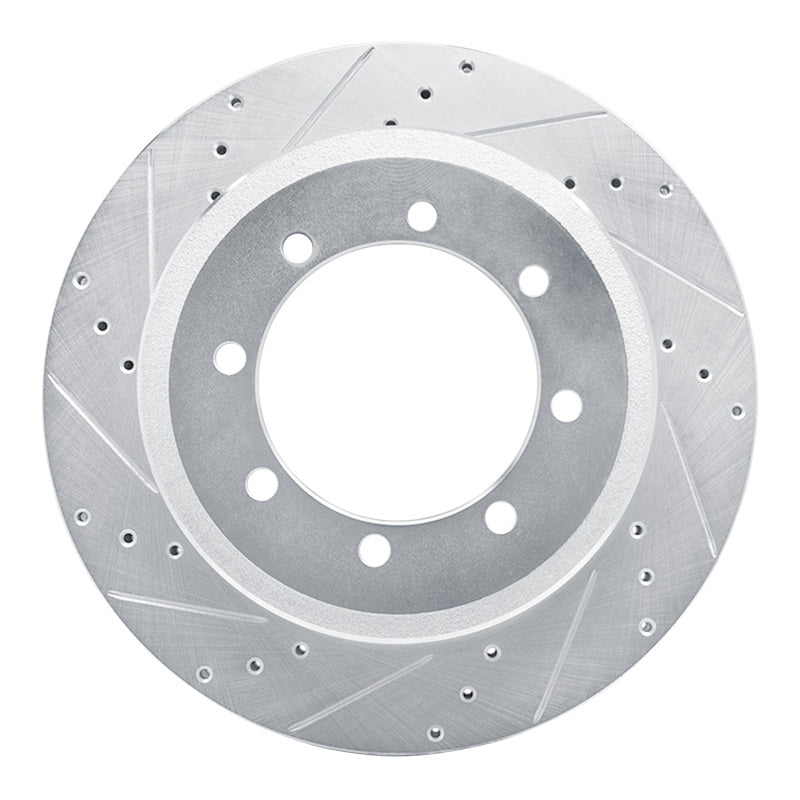 R1 Concepts R1 11-22 Ford F-450 Super Duty Rear Left Drilled & Slotted Silver Brake Rotor