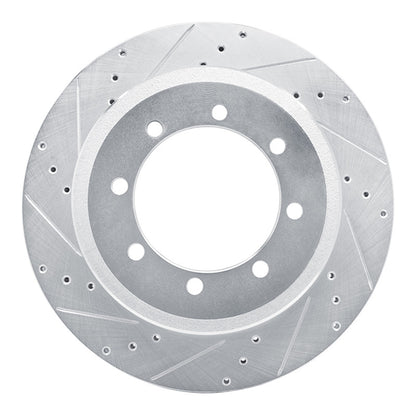 R1 Concepts R1 11-22 Ford F-450 Super Duty Rear Left Drilled & Slotted Silver Brake Rotor